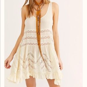 Free People Voile and Lace Trapeze Slip Dress